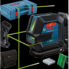 Нівелір лазерний Bosch Professional GLL2-15G+LB10+DK10 до 15м, ±0.3мм/м, 4AAx1.5В, IP64, штатив, кейс, 0.57кг