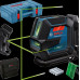 Нівелір лазерний Bosch Professional GLL2-15G+LB10+DK10 до 15м, ±0.3мм/м, 4AAx1.5В, IP64, штатив, кейс, 0.57кг