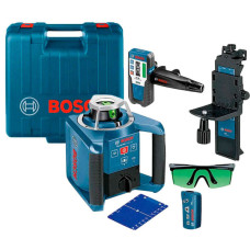 Ротаційний лазерний нівелір Bosch GRL 300 HVG Professional, у валізі з приймачем LR1, пультом RC1, тримачем WM 4, з/п, окулярами, мішенню (0601061701)