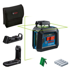 Лазерний нівелір Bosch Professional GLL 2-20 G з тримачем, стельовим кріпленням, 4 батарейками та чохлом (0601065000)