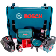 Лазерний нівелір Bosch GCL 2-50 С Professional, акб GBA 12 V 2 Ah і з/п, з тримачами BM 3 і RM2, мішенню, чохлом, в кейсі (0601066G03)