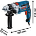 Дриль ударний Bosch GSB 16 RE ШЗП Professional в кейсі (060114E500)
