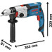 Дриль ударний Bosch GSB 24-2 ШЗП Professional в L-CASE (060119C801)