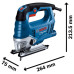 Лобзик Bosch GST 750 Professional в кейсі (06015B4121)