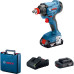 Акумуляторний ударний гайковерт Bosch GDX 180-LI Professional, 2 акб 2 Ah, з/п GAL 18V-40, у кейсі (06019G5223)
