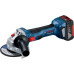 Акумуляторна кутова шліфмашина Bosch GWS 180-LI Professional, 2 акб GBA 18V 4 Ah і з/п GAL 18V-40 (06019H9021)