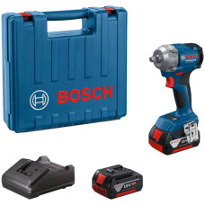 Акумуляторний ударний гайковерт Bosch GDS 18V-350 Professional 2 акб GBA 18V 4.0Ah та з/п GAL 18V-20 у L-Case (06019M5021)