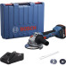Акумуляторна кутова шліфувальна машина Bosch GWS 18V-8 Professional, 1 акб GBA 18V 4.0Ah та з/п GAL 18V-40, у кейсі (06019N9021)