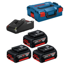 Набір 3 акумулятори Bosch GBA 18V 5.0 Ah, з/п GAL 18-40 CV в L-Boxx (0615990L3T)
