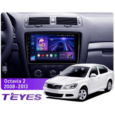 Штатна магнітола Teyes CC3 4+64 Gb Skoda Octavia 2 A5 2008-2013 Black 10"