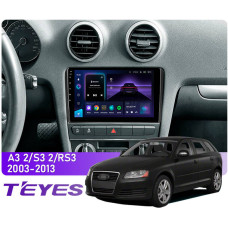 Штатна магнітола Teyes CC3 4+64 Gb Audi A3 2 8P 2003-2013, S3 2 2006-2012, RS3 1 2011-2012 9"