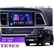 Штатна магнітола Teyes CC3 4+64 Gb Toyota Highlander 3 XU50 2013-2018 10"