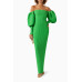 Tasmin Ribbed Maxi Dress Green