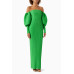 Tasmin Ribbed Maxi Dress Green