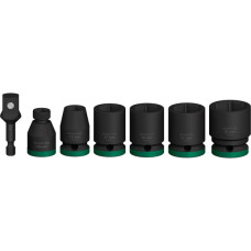Набір ударних торцевих головок Bosch Pro Impact Socket Standard Set 1/2" 13-24 мм, 38-40 мм, з адаптерами, 7 шт (2608003032)