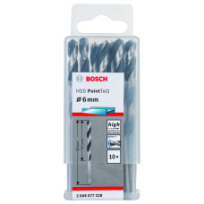 Свердло по металу Bosch HSS PointTeQ, DIN 338, 135°, 6х93 мм, 10 шт (2608577228)