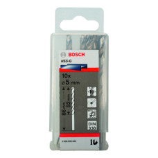 Свердло по металу Bosch HSS-G, DIN 338, 135°, 5х86 мм, 10 шт (2608595062)
