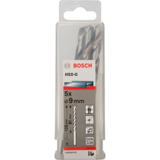 Свердло по металу Bosch HSS-G, DIN 338, 135°, 9х125 мм, 5 шт (2608595075)