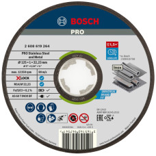 Круг відрізний Bosch X-Lock Expert for Inox+Metall, 125х1х22.23 мм, прямий (2608619264)