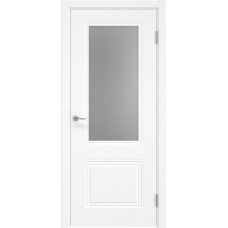 Межкомнатная дверь Lacuna Skin 8.2 эмаль белая, матовое стекло