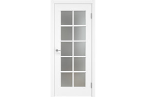 Межкомнатная дверь Lacuna 5.10 эмаль белая, матовое стекло