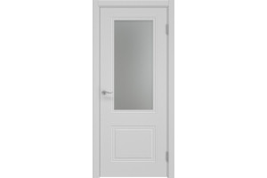 Межкомнатная дверь Lacuna Skin 8.2 эмаль RAL 7047, матовое стекло