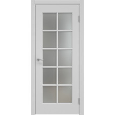 Межкомнатная дверь Lacuna 5.10 эмаль RAL 7047, матовое стекло