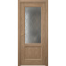 Межкомнатная дверь Vetus 1.2 шпон дуб светлый, матовое стекло с гравировкой