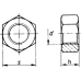 Гайка шестигранная ISO 4032 (A4), M10