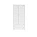 Шафа для одягу Крістіна SZF2D2S (В) БРВ 2-дверна Білий/білий глянець