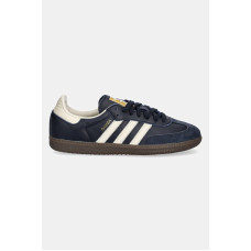 Кожаные кроссовки adidas Originals Samba OG цвет синий ID2056