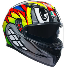 AGV K3 - Birdy 2.0 Grey / Yellow / Red. ECE 22.06 full face helmet with Max Vision anti-scratch visor and adjustable ventilation