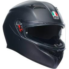 AGV K3 - Matt Black. ECE 22.06 full face helmet with Max Vision anti-scratch visor and adjustable ventilation
