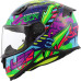 LS2 Kid - Svent Blue / Green. Full-face children's helmet with multi-density liner, adjustable vents and scratch resistant visor