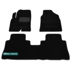 Двухслойные коврики Sotra Classic Black для Chevrolet Captiva (mkI)(1-2 ряд) 2010-2018